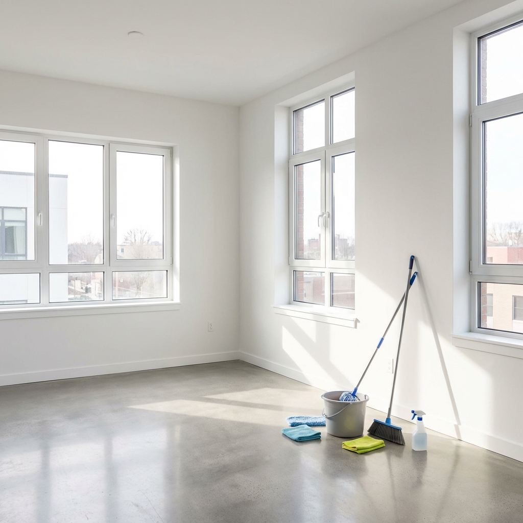 التنظيف بعد التشطيب